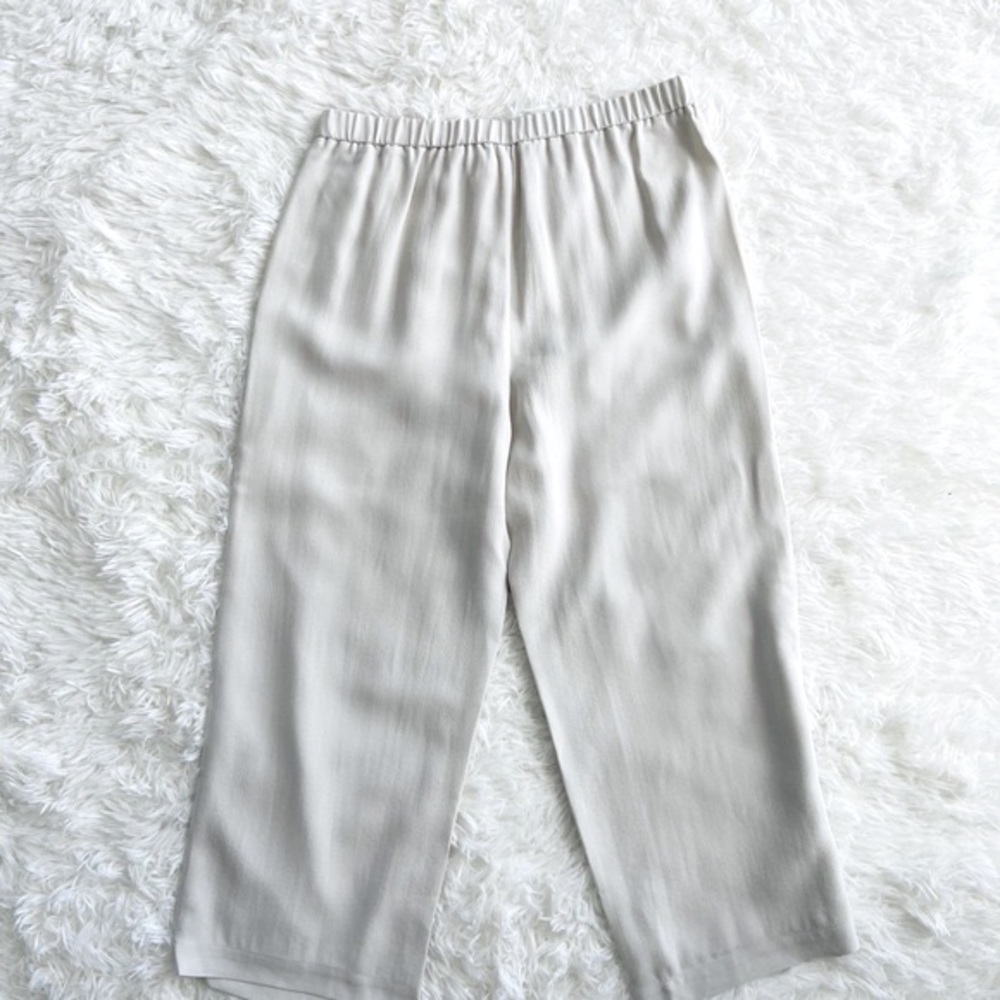 π€New! Eileen Fisher Bone Straight Cropped Pants - Picture 6 of 7